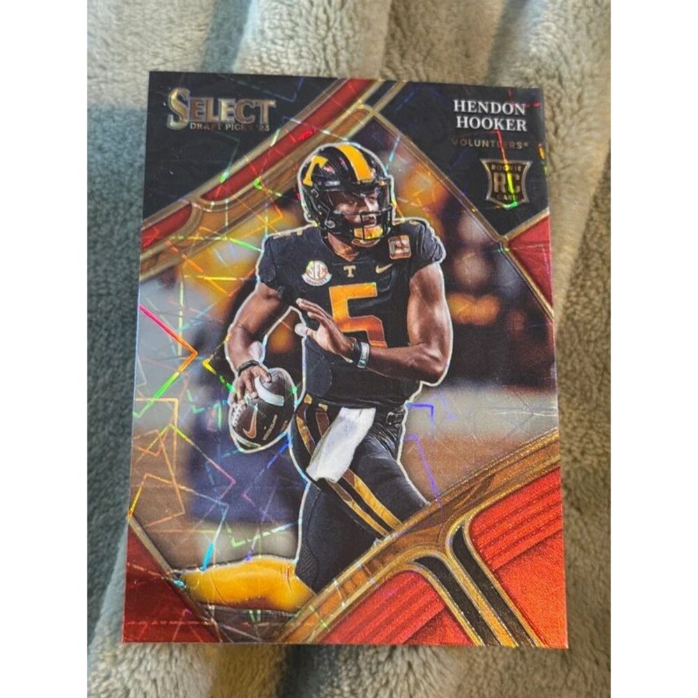 2023 Panini Select Draft Picks Hendon Hooker Red Lazer Prizm RC #115